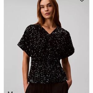 Calvin Klein Black Sequin Top